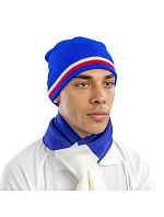 Result Headwear R 368X Pletená čepice s kontrastními pruhy 28.368X white/red