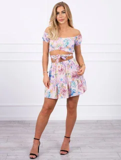 Pudrově růžová květinová sada