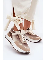 Dámské tenisky na platformě Hnědé Lelmira