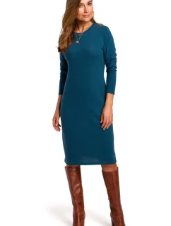 Dámské svetrová šaty S178 Petrolejová - Stylove