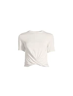 CASALL Delight Short Wrap Tee bílá CASALL Delight Short Wrap Tee bílá