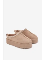 Dětské/módní sněhule s výšivkou na platformě Jolisse – béžové Dětské/módní sněhule s výšivkou na platformě Jolisse – béžové