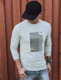 Pánská béžová mikina s potiskem FashionStreet BX5355