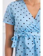 Modré puntíkované šaty Modré puntíkované šaty