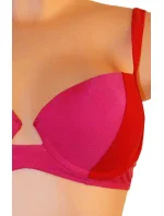 Dámské plavky dvoudílné bikiny 2COLOR dvoubarevné červené - Červená - OEM
