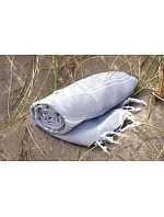The One Towelling Hamam Sultan Hamam ručník "Sultan" 48.1019 light grey/white The One Towelling Hamam Sultan Hamam ručník "Sultan" 48.1019 light grey/white
