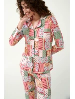 Vamp - Pyžamo s knoflíky a potiskem 21372 - Vamp