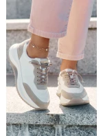 Dámské Semišové Tenisky Na Platformě Big Star RR274A344 HI-POLY SYSTEM Béžové