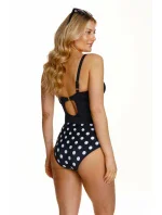 Dámské jednodílné plavky Paros 198666 Černá s bílou vzor - Lupo Line