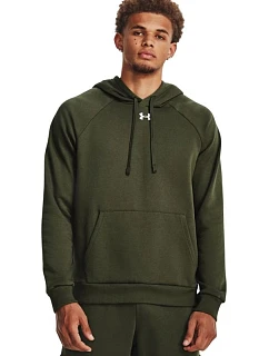 Pánská mikina Under Armour Rival Fleece Hoodie, olivová, 1379757, 390 L