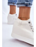 Vysoké tenisky na skrytém klínu Big Star LL274035 Bílé