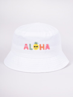Yoclub Dívčí letní klobouk CKA-0269G-A110 White