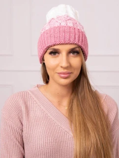 Dámská čepice Samara K346 powder pink+ecru