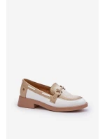 Dámské kožené mokasíny Maciejka 06493-11 Bílo-Bežové