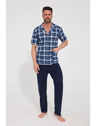 Pyžamo Cornette 318/62 cr/r 3XL-5XL pánské rozepínací