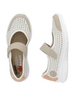 Pohodlná ažurová polobotka Rieker W RKR575A béžová