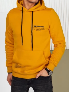 Pánská mikina s kapucí žlutá FashionStreet BX5684