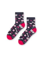 Vzorované pánské ponožky Steven art.136 Srdíčka