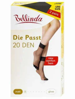 Silonkové matné ponožky 2 páry DIE PASST SOCKS 20 DEN - BELLINDA - černá