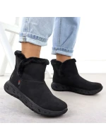 Dámské nepromokavé sněhule s kožíškem Rieker M6554-00 černé