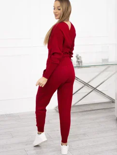 Dvoudílný svetr červený