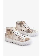 Dámské tenisky High Big Star LL274047 Bílá a zelená Dámské tenisky High Big Star LL274047 Bílá a zelená