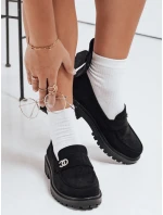 Dámské černé semišové mokasíny FashionStreet ZY1129