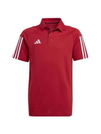 Dětské bavlněné tričko adidas Tiro 23 Competition Polo červené HI4715