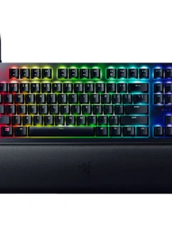 Razer Hunter V2 bez numerické klávesy, herní klávesnice, optická, LED RGB, USA, černá, drátová, klikací fialový spínač
