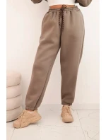 Dámský teplákový komplet zateplený z bavlny s kapucí fango