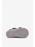 Dětské papuče Milami na suchý zip s míčky šedé Reathiana