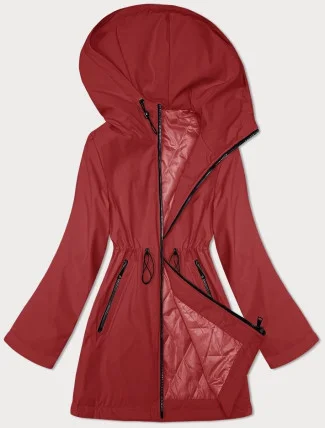 Tenká červená bunda s kapucí S'West (B8236-4)