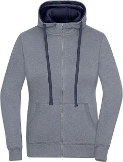 Daiber JN 962 Dámská mikina s kapucí "Lifestyle" 02.0962 grey melange/navy