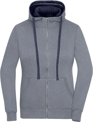 Daiber JN 962 Dámská mikina s kapucí "Lifestyle" 02.0962 grey melange/navy Daiber JN 962 Dámská mikina s kapucí "Lifestyle" 02.0962 grey melange/navy