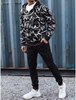 Pánská mikina na zip s kapucí černá FashionStreet BX5809