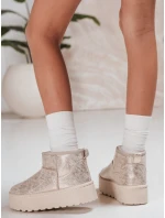 Dámské semišové béžové sněhule FashionStreet ZY1293