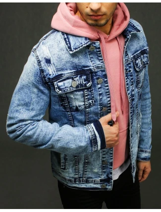 Pánská džínová bunda modrá TX3224 Pánská džínová bunda modrá TX3224