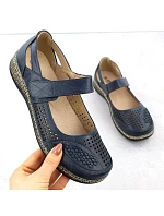 Dámská projmutá obuv na suchý zip tmavě modrá Unisoft 7026