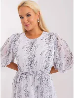 LK SK 509344 šaty.37 bílé a černé LK SK 509344 šaty.37 bílé a černé