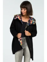 B091 Mikina na zip Oversized - černá B091 Mikina na zip Oversized - černá