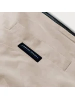 Tmavě béžová dámská bunda s ozdobnou lemovkou (B8150-12) Tmavě béžová dámská bunda s ozdobnou lemovkou (B8150-12)