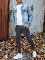 Pánské tmavě šedé kalhoty FashionStreet chinos UX3430