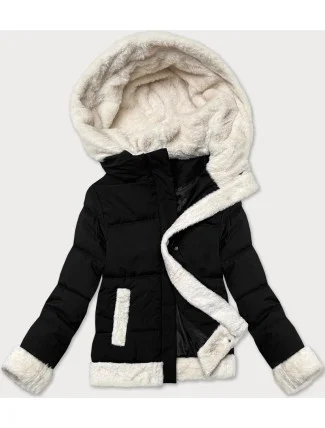 Černá dámská bunda s kožešinou J Style (16M9213-392) Černá dámská bunda s kožešinou J Style (16M9213-392)