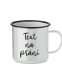TEXT NA PŘÁNÍ - bílý plecháček 300 ml