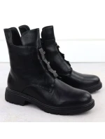 Dámská kotníková zateplená obuv W MR2501-4 JEZ454A Černá - Jezzi