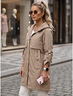Dámská přechodová bunda typu parka, béžová, FashionStreet TY5808