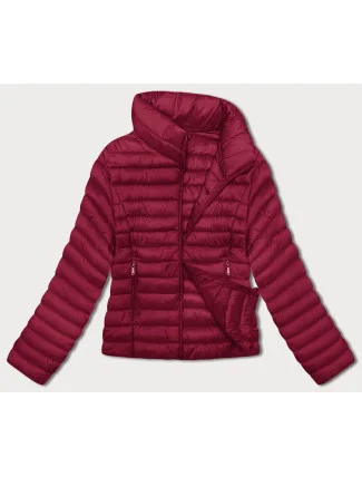 Prošívaná dámská bunda ve vínové bordó barvě se stojáčkem (16M9111-06) Prošívaná dámská bunda ve vínové bordó barvě se stojáčkem (16M9111-06)