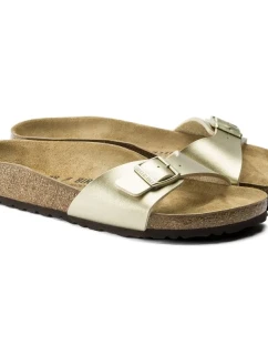 Dámské žabky Birkenstock Madrid Birko-Flor Gold regular wide (1016106) dámské