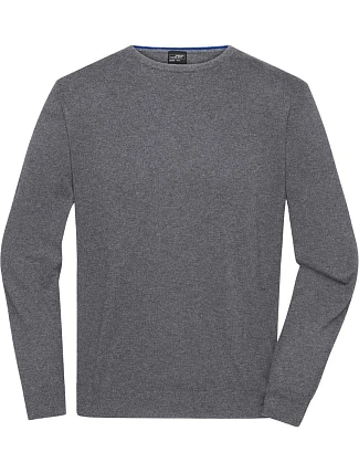 Daiber JN 1314 Pánský svetr s kulatým výstřihem 02.1314 grey heather Daiber JN 1314 Pánský svetr s kulatým výstřihem 02.1314 grey heather