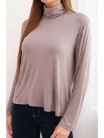 Dámská viskózová blůza s rolákem a dlouhým rukávem fango